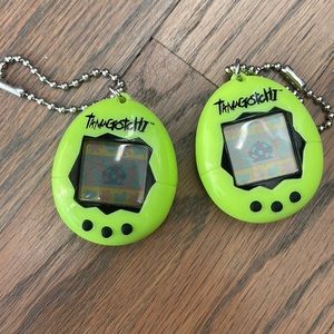 Tamagotchi green in great condition barley used